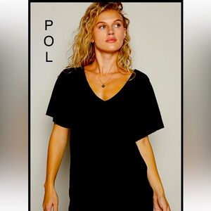 POL Black Relaxed Short Sleeve T-Shirt